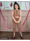 Brown Colour Western Look imported Fabric 2 Piece Kids Wear Collection 1604